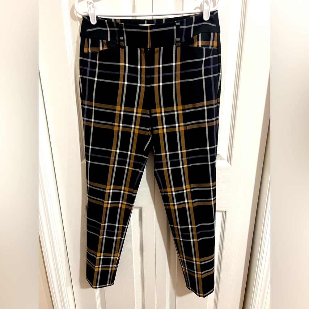 Loft Shimmer Plaid Pants Size 4